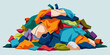 © Dmitry - Pile of colorful old clothes ready for donation on light background