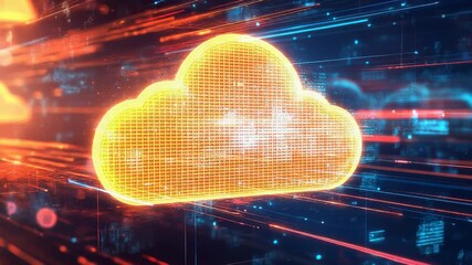 Wall Mural - cloud computing storing digital data network connection