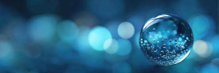 Vibrant abstract photo of a glowing orb with bokeh lights