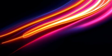 Canvas Print - Dynamic Abstract Art with Radiant Strokes Embodying Velocity and Vigor in a Vivid Illumination Style