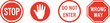 © Vectors Pixel - Collection of traffic signs including stop do not enter and wrong way symbols