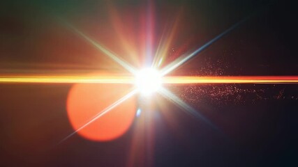Wall Mural - Bright abstract shining starburst creating dynamic light flare