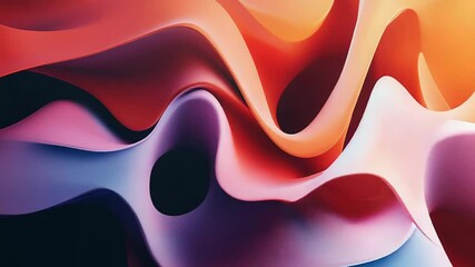 Wall Mural - Abstract flowing wave pattern creating vibrant color gradient