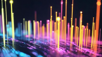Wall Mural - Abstract data visualization representing big data connection network