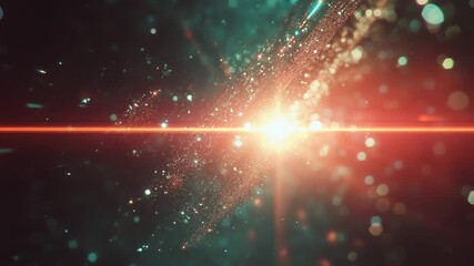 Wall Mural - Cosmic glow creating light particles and bokeh effect