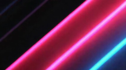 Wall Mural - Abstract neon glowing lines on dark background