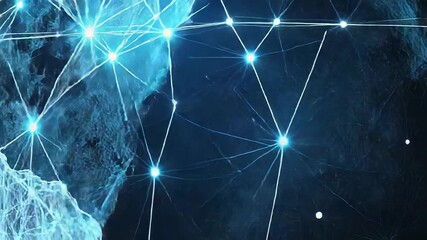 Wall Mural - Digital earth globe forming global network connection points
