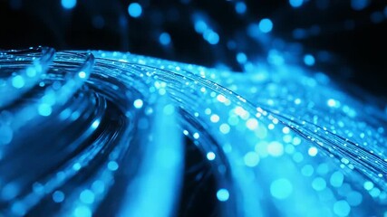 Wall Mural - Fiber optics transmitting data over global network infrastructure