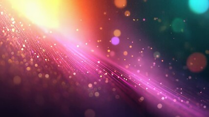 Wall Mural - Glowing particles streaking across vibrant light trails