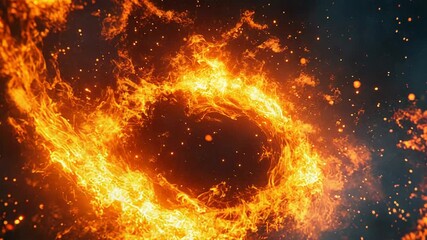 Wall Mural - Fiery abstract spiral nebula forming a celestial vortex