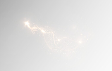 Wall Mural - Shiny, starburst, cosmic, tail, meteor in a glowing cosmic motion. Transparent PNG perfect for Overlay in fantasy space trails, fireworks, or shining stardust designs. Includes high-quality PNG asset.