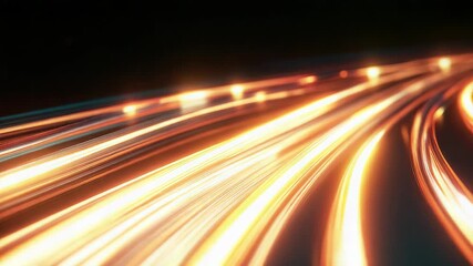 Wall Mural - Abstract glowing light trails representing data transfer