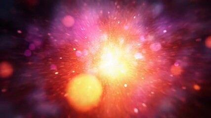 Wall Mural - Colorful cosmic explosion spreading energy and light