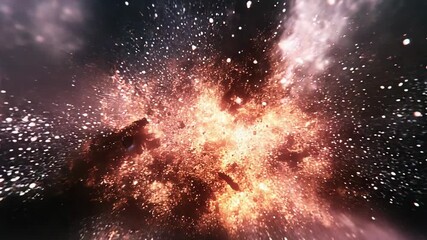Wall Mural - Universe expanding from big bang generating stars and galaxies