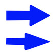 © M - two colorful arrows pointing the same way isolated on whitebackground