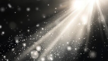 Wall Mural - Video A bright sun shining through a dark and cloudy sky, with no clouds blocking its view