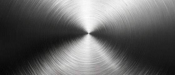 Wall Mural - An abstract black-and-white spiral pattern with a motion effect will decorate music album covers, contemporary art websites, and interior design projects.