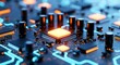 © SG STOKER - Close-up of a modern computer motherboard showcasing integrated circuits and glowing pathways ideal for technology backgrounds