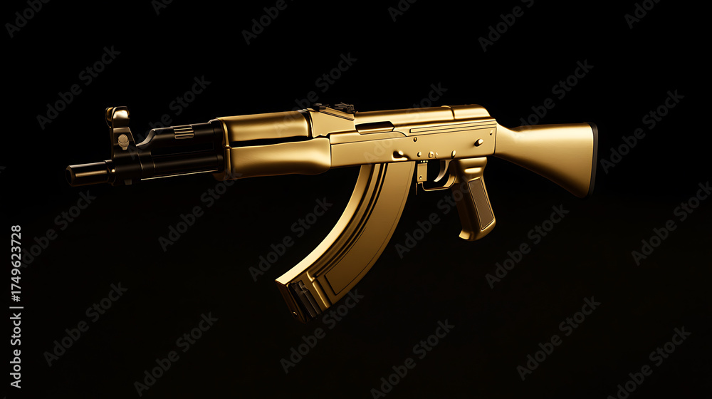Gold Rifle Profile Golden Assault Rifle: A luxurious, high-value weapon for high-stakes ...