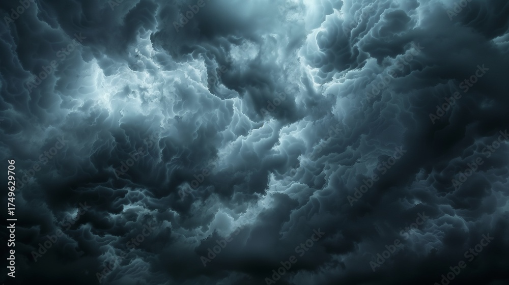 Dramatic dark storm clouds gathering, cinematic moody sky backdrop ...