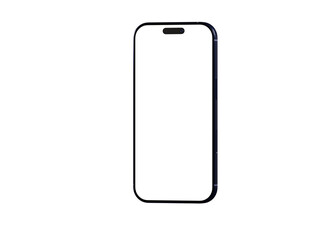 Clean design, isolated smartphone mockup with blank screen. Perfect for app presentations or website design.