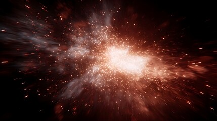 Wall Mural - A vibrant cosmic explosion of light and particles simulating energy bursts