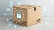 © MuhamadNoorHazwan - Cardboard Box with Glowing Padlock Symbols and Digital Elements
