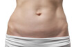 © New Africa - Woman with flat belly on white background, closeup