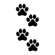 © Sakiman - Dog Paw silhouette. Vector image