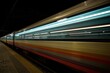 © Gustav - Illuminating speed a train streaks through the railway station with motion blur showing fast transit