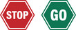 © mohammad - Red stop sign and green go sign side by side