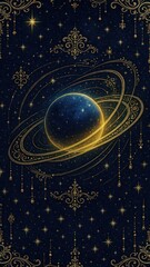 Wall Mural - Celestial elegance with ornate design.
