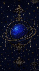 Wall Mural - Elegant celestial ornate design