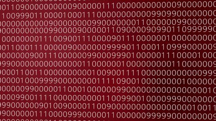 Binary Code Background on Computer Screen. Technical environment programming, binary code in the future. Programming concept.