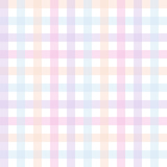 Wall Mural - Multicolor pastel gingham seamless pattern.Checkered tartan plaid repeat pattern.Geometric vector background wallpaper for fabric and prints.