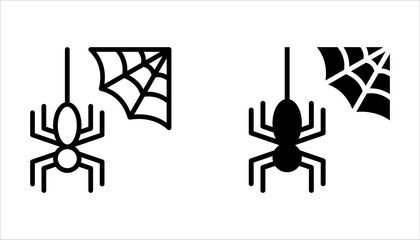 Spider web icons set. Cobweb icon. halloween concept on white background