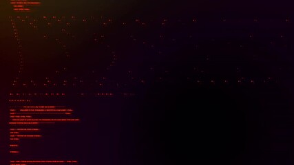 Wall Mural - Coding in Red: Dynamic Code Display on a Dark Background