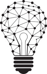 Abstract networked light bulb concept representing innovation ideas and technological connections in modern business and science vector