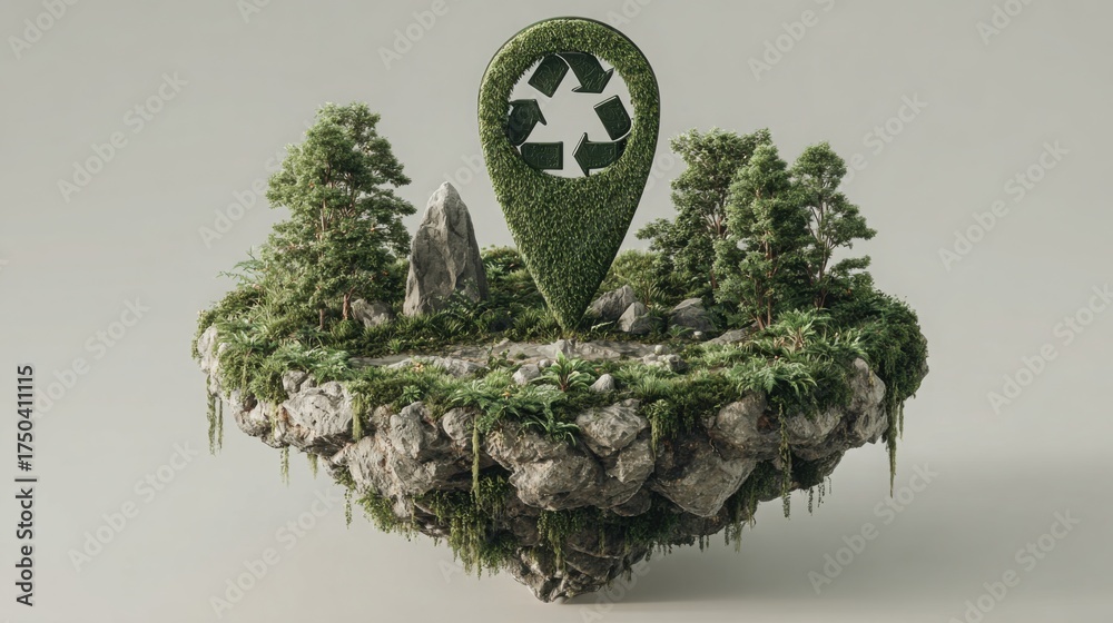 Ilustración de Stock Eco swap map icon concept illustrating the ...