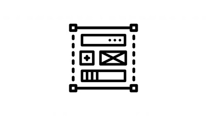 layout minimalist stroke animation