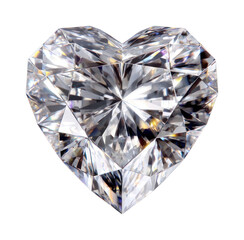 Wall Mural - PNG Heart-shaped diamond brilliance captured.