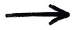 © MKIN - Grunge arrow. Hand-drawn, brush stroke painted arrow with chalk texture. Transparent PNG and vector