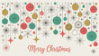 © Vector Nest - Retro mid century modern christmas ornaments and starbursts with merry christmas text
