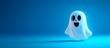 © tetxu - Cute 3D ghost character  floating on blue background