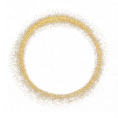 Wall Mural - PNG Golden glittering circle illustration.