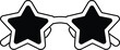 © @ahmedmaynul - Fun star shaped sunglasses vector illustration scalable graphic eps file
