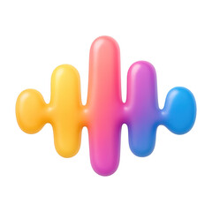 Wall Mural - PNG Colorful abstract 3D shape