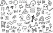 © VEECT STORE - Hand Drawn Cute Doodle Icon Set Cartoon Sketch Elements Vector Illustration