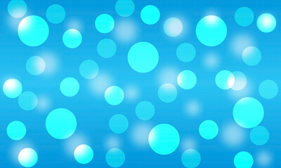 Wall Mural - Blue, White Bokeh – Abstract Light Circle Glow Gradient Background. blue bokeh background