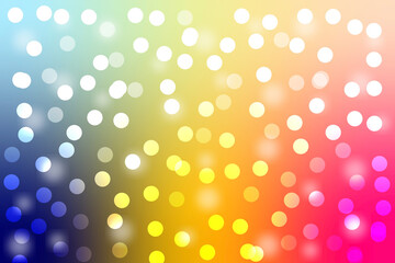 Wall Mural - Multicolor Bokeh Glow – Abstract Gradient Light Circle Background. abstract background with bokeh